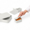 Brabantia Make&Take Food Container 1006292, 2 L, With Dividers, Airtight Seal, BPA-Free, Light Gray