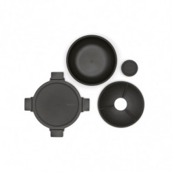 Brabantia Make&Take Salad Bowl 1006302, 1.3 L, Airtight Seal, BPA-Free, Dark Gray