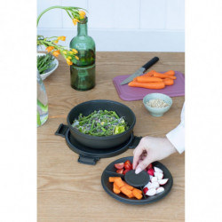 Brabantia Make&Take Salad Bowl 1006302, 1.3 L, Airtight Seal, BPA-Free, Dark Gray
