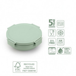Salatiera Brabantia Make&Take 1006303, 1,3 L, Inchidere etansa, Recipient sos, Fara BPA, Verde deschis