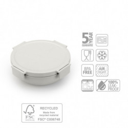 Brabantia Make&Take Salad Bowl 1006304, 1.3 L, Airtight Seal, BPA-Free, Light Gray