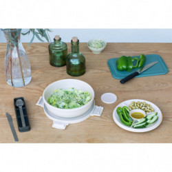 Brabantia Make&Take Salad Bowl 1006304, 1.3 L, Airtight Seal, BPA-Free, Light Gray