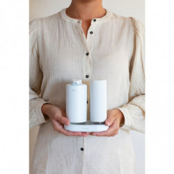 Set of 2 Brabantia SinkStyle 1008505 Dispensers, Suitable for hand and dish soap, 200 ml, Mineralized finish, White