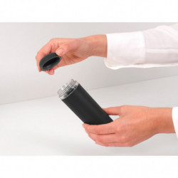 Brabantia SinkStyle 1008506 Dish Soap Dispenser, 200 ml, Easy to Clean, Transparent Bottom, Dark Gray