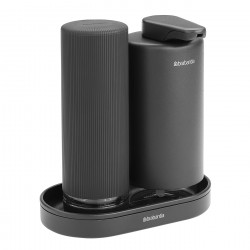 Set 2 dozatoare detergent de vase / sapun lichid Brabantia SinkStyle 1008504, 200 ml, Cu strat mineral, Gri