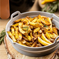 Силиконова вложка за Airfryer Klausberg KB 7789, 20х21.3х6.5 см, -40-230C, Без BPA, 2 бр, Сив