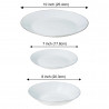 Kinghoff KH 1877 Dinner Set, 18-piece, Serves 6, Opal, Dishwasher Safe, White/Silver