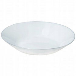 Kinghoff KH 1877 Dinner Set, 18-piece, Serves 6, Opal, Dishwasher Safe, White/Silver