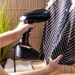 Klausberg KB 7777 Steam Iron, 1500W, 400ml, Vertical Ironing, Ceramic Soleplate, Black/Rose Gold