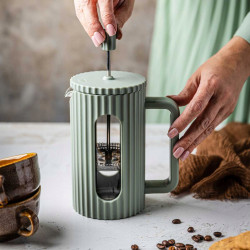 Klausberg KB 7755 French Press for Coffee/Tea, 1 L, Heat-Resistant Body, Glass, Mint