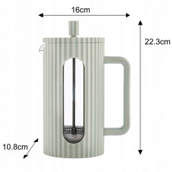 Klausberg KB 7755 French Press for Coffee/Tea, 1 L, Heat-Resistant Body, Glass, Mint
