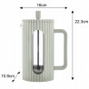 Klausberg KB 7755 French Press for Coffee/Tea, 1 L, Heat-Resistant Body, Glass, Mint