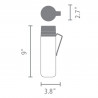 Brabantia Make&Take Bottle 1006278, 500 ml, With strainer, Spill-proof, Wide opening, Dark gray/transparent