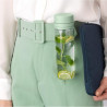 Brabantia Make&Take Bottle 1006279, 500 ml, With strainer, Spill-proof, Wide opening, Green/clear
