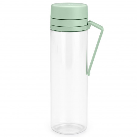 Brabantia Make&Take Bottle 1006279, 500 ml, With strainer, Spill-proof, Wide opening, Green/clear