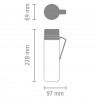 Sticla Brabantia Make&Take 1006280, 500 ml, Cu filtru, Protectie impotriva scurgerilor, Deschidere larga, Transparent/Gri deschis