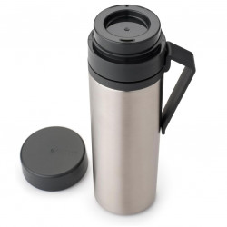 Θερμοκύπελλο Brabantia Make&Take 1008487, 500 ml, διπλά τοιχώματα, χωρίς BPA, Inox/σκούρο γκρι