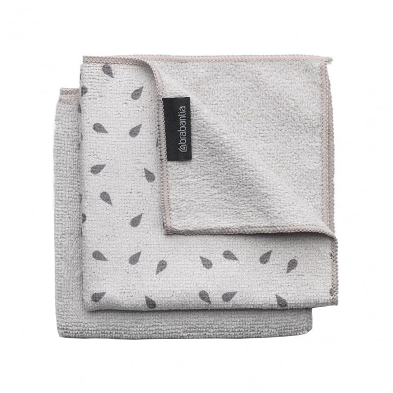 Σετ 2 πετσετών μικροϊνών Brabantia SinkSide 1000217, 30x30 cm, Πολυεστέρας, Ανοιχτό Γκρι