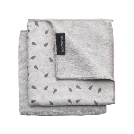 Σετ 2 πετσετών μικροϊνών Brabantia SinkSide 1000217, 30x30 cm, Πολυεστέρας, Ανοιχτό Γκρι