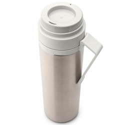 Brabantia Make&Take Insulated Bottle 1008488, 500 ml, Double-walled, BPA-free, Stainless Steel/Light Gray