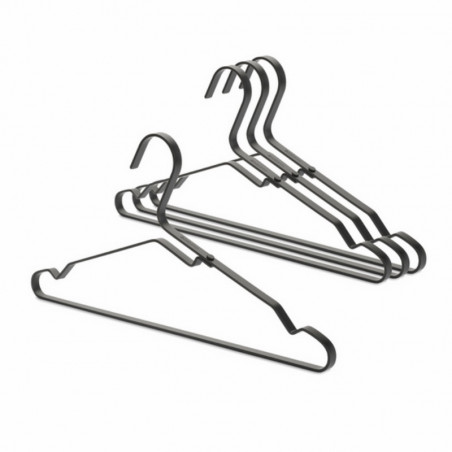 Закачалки за дрехи Brabantia Linn Black, алуминий, черни, 4 броя