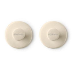 Set of 2 Brabantia ReNew 1006268 coat hooks, Mounting kit included, Up to 2 kg, Beige