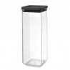 Brabantia Tasty+ Storage Jar 1001173, 2.5 L, Dishwasher and Refrigerator Safe, Dark Gray