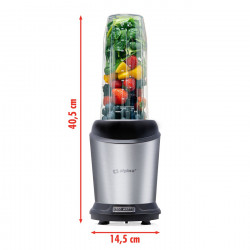 Blender Alpina Nutrition, 4 lame, 1200 W, 1 L, Fara BPA, Inox/Negru