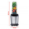 Alpina Nutri Blender, 4 blades, 1200 W, 1-liter container, BPA-free, Stainless Steel/Black