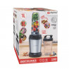 Blender Alpina Nutrition, 4 lame, 1200 W, 1 L, Fara BPA, Inox/Negru