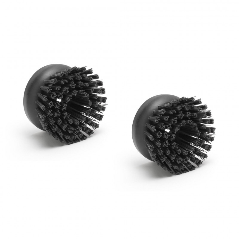 Set of 2 replacement brushes for the Brabantia SinkSide 1003319 dispenser, Easy to replace, Polyester, Dark gray