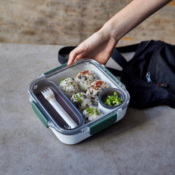 Κουτί τροφίμων Black+Blum BAO-BA010, 1 l, Εσωτερικό διαμέρισμα, χωρίς BPA, ασφαλές στο πλυντήριο πιάτων, Λευκό/Πράσινο