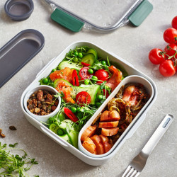 Кутия за обяд Black+Blum BAO-BA010, 1 л, Вътрешно отделение, Без BPA, Бял/зелен