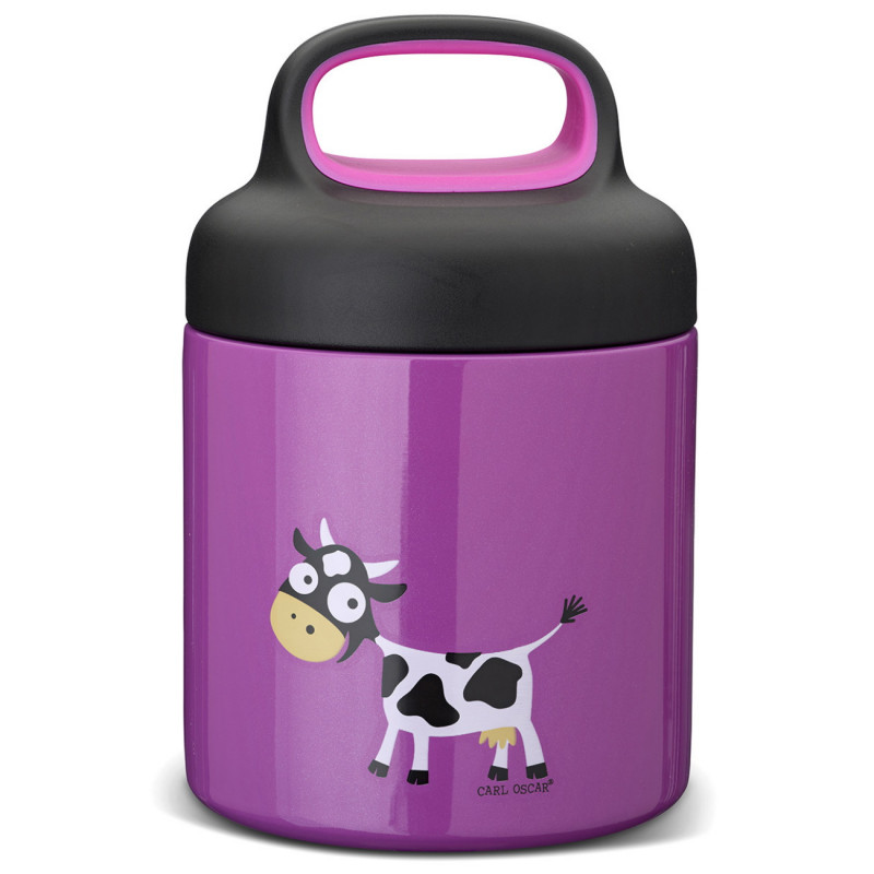 Carl Oscar 109102 Children's Food Thermos, 300 ml, Keeps food warm for up to 4 hours, VacuumShield, BPA-free, Purple