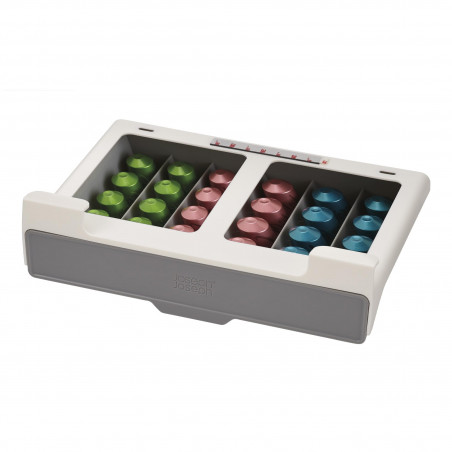 Joseph Joseph CupboardStore 851667 Coffee Capsule Drawer, 28 cm, Shelf-Mounted, Plastic, Gray
