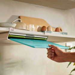 Joseph Joseph Folio Slim 3-Piece Cutting Board Set 60235, 36x28 cm, Double-Sided, Under-Shelf Mount, Multicolor