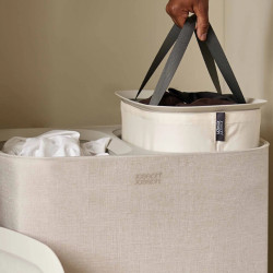 Кош за пране Joseph Joseph Tota 50020, 90 l, Дръжки за пренасяне, 2 разделения, Черен