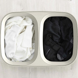 Кош за пране Joseph Joseph Tota 50020, 90 l, Дръжки за пренасяне, 2 разделения, Черен