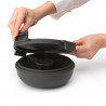 Σαλατιέρα Brabantia Make&Take 1006302, 1,3 l, Αεροστεγές κλείσιμο, χωρίς BPA, Σκούρο γκρι