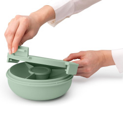 Brabantia Make&Take Salad Bowl 1006303, 1.3 L, Airtight Seal, BPA-Free, Green