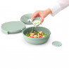 Salatiera Brabantia Make&Take 1006303, 1,3 L, Inchidere etansa, Recipient sos, Fara BPA, Verde deschis