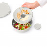 Σαλατιέρα Brabantia Make&Take 1006304, 1,3 l, Αεροστεγές κλείσιμο, χωρίς BPA, Ανοιχτό γκρι