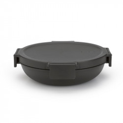 Brabantia Make&Take Food Container 1006299, 1 L, Leak-proof, Airtight Seal, BPA-free, Dark Gray