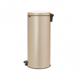 Brabantia NewIcon 1003209 Pedal Bin, 30 L, Soft-Close, Non-Slip Base, Metallic Gold