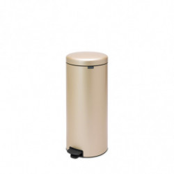Κάδος με πεντάλ Brabantia NewIcon 1003209, 30 l, Ομαλό κλείσιμο, Αντιολισθητική βάση, Μεταλλικό χρυσό