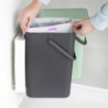 Brabantia Sort&Go ξεχωριστός κάδος 1005513, 2x12 l, Τοποθέτηση σε πόρτα ντουλαπιού κουζίνας, Γκρι/πράσινο