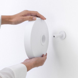 Oglindă de perete Brabantia MindSet Mineral 1005691, 5x mărire, Suport magnetic, Rezistent la coroziune, Acoperire minerală, Alb