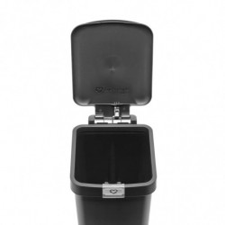 Κάδος απορριμμάτων με πεντάλ Brabantia StepUp 1008476, 10 L, Οικολογικά υλικά, Μεγάλο άνοιγμα, Σκούρο γκρι