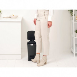 Brabantia StepUp 1008476 Pedal Bin, 10 L, Eco-friendly materials, Large opening, Dark gray