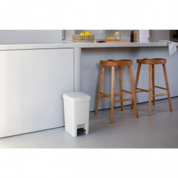 Кош за боклук с педал Brabantia StepUp 1008480, 16 л, Екологични материали, Голям отвор, Светлосив